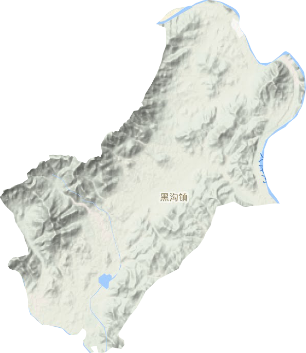 黑沟镇地形地图