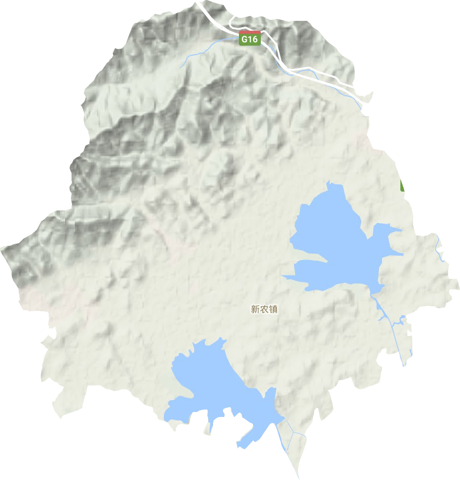 新农镇地形地图