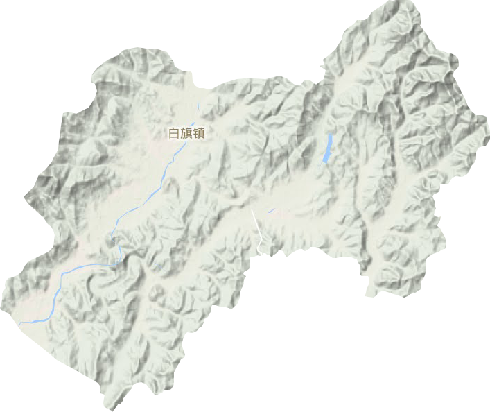 白旗镇地形地图