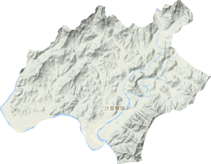 沙里寨镇地形地图