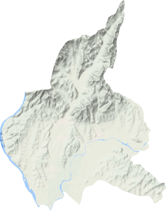 蓝旗镇地形地图