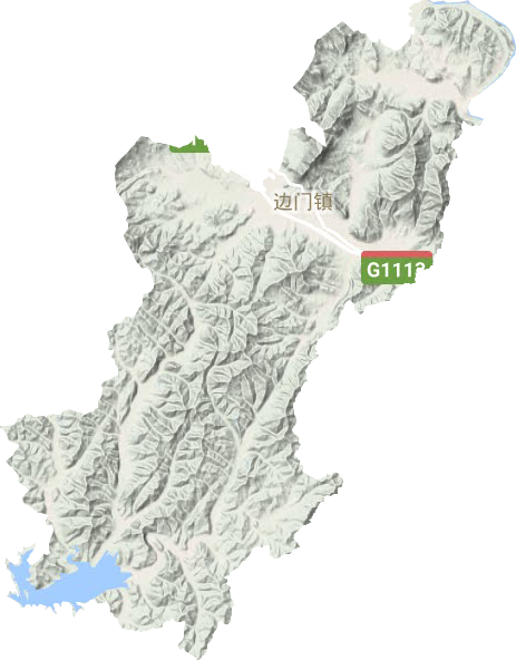 边门镇地形地图