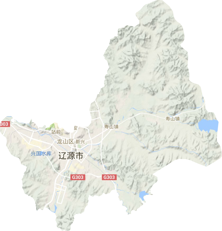 龙山区地形地图