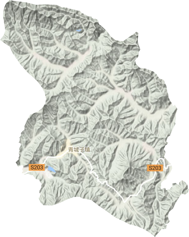 青城子镇地形地图