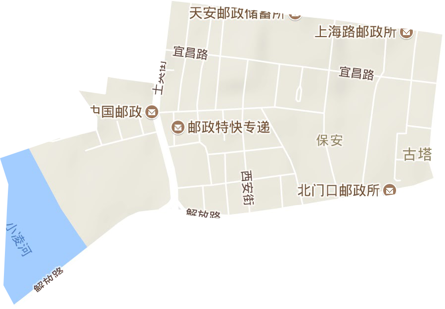 保安街道地形地图